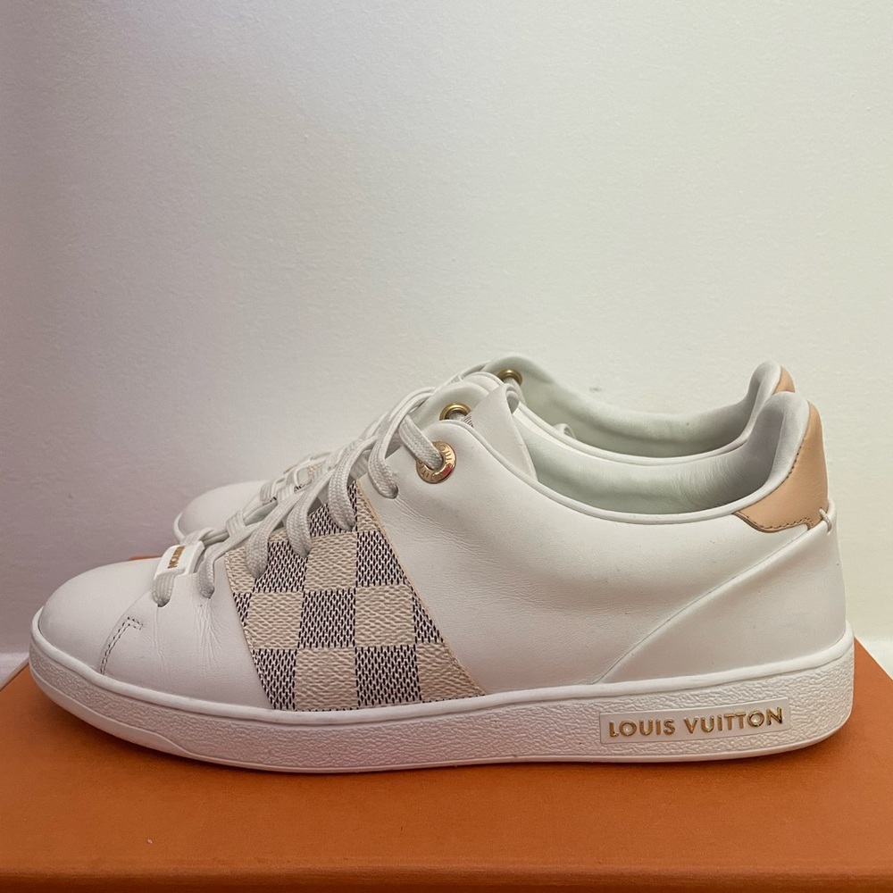 Louis Vuitton White and Tan Women’s  Sneakers - Picture 3 of 7